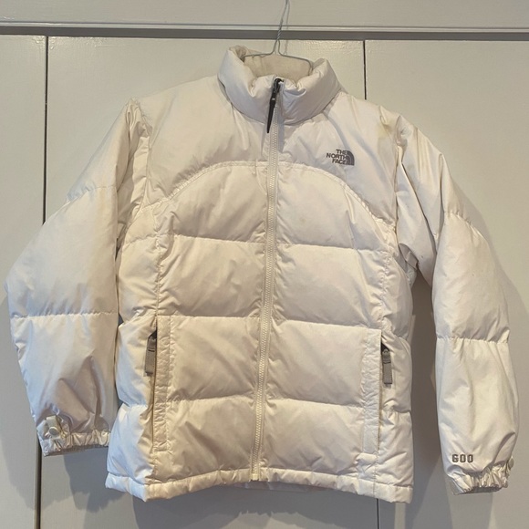 The North Face Other - THE NORTH FACE White Puffer Coat / Jacket Girls Size Large Full Zipper & Pockets